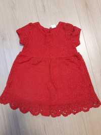 Czerwona sukienka H&M 80