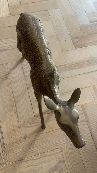 Veados Buck and Doe em bronze