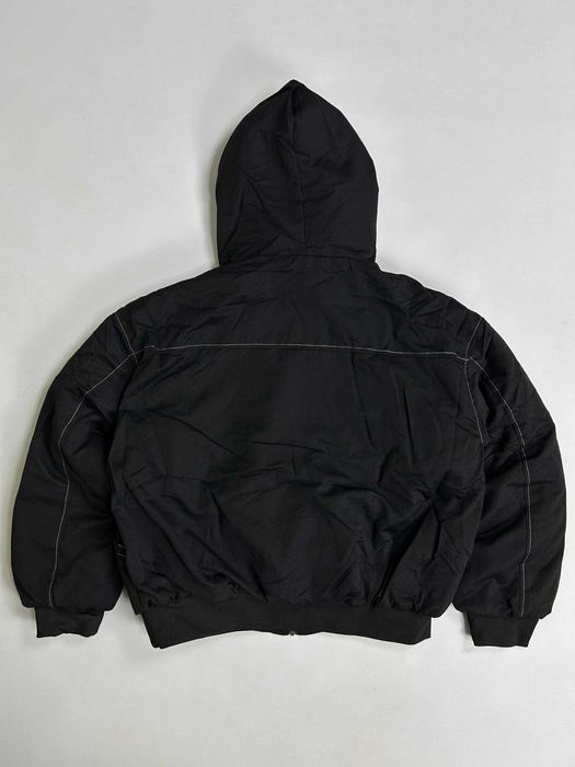 Бомбер Аляска куртка с мехом курточка черная на капишоне мех хутро S M