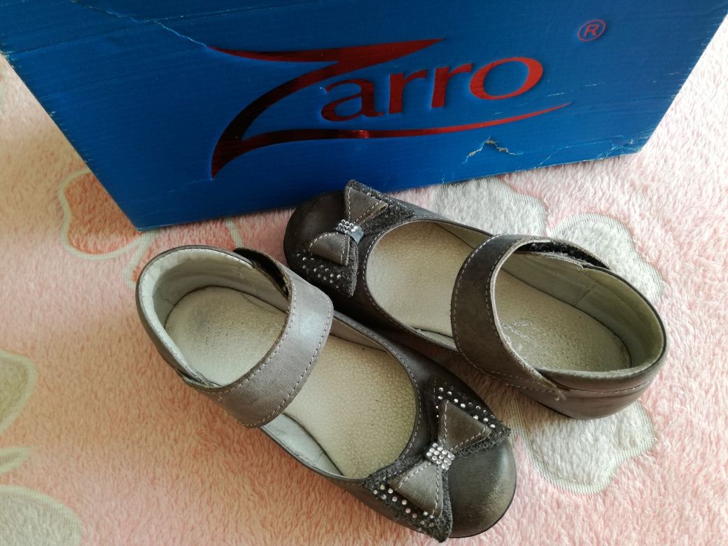 Skórzane buty Zarro, balerinki skóra