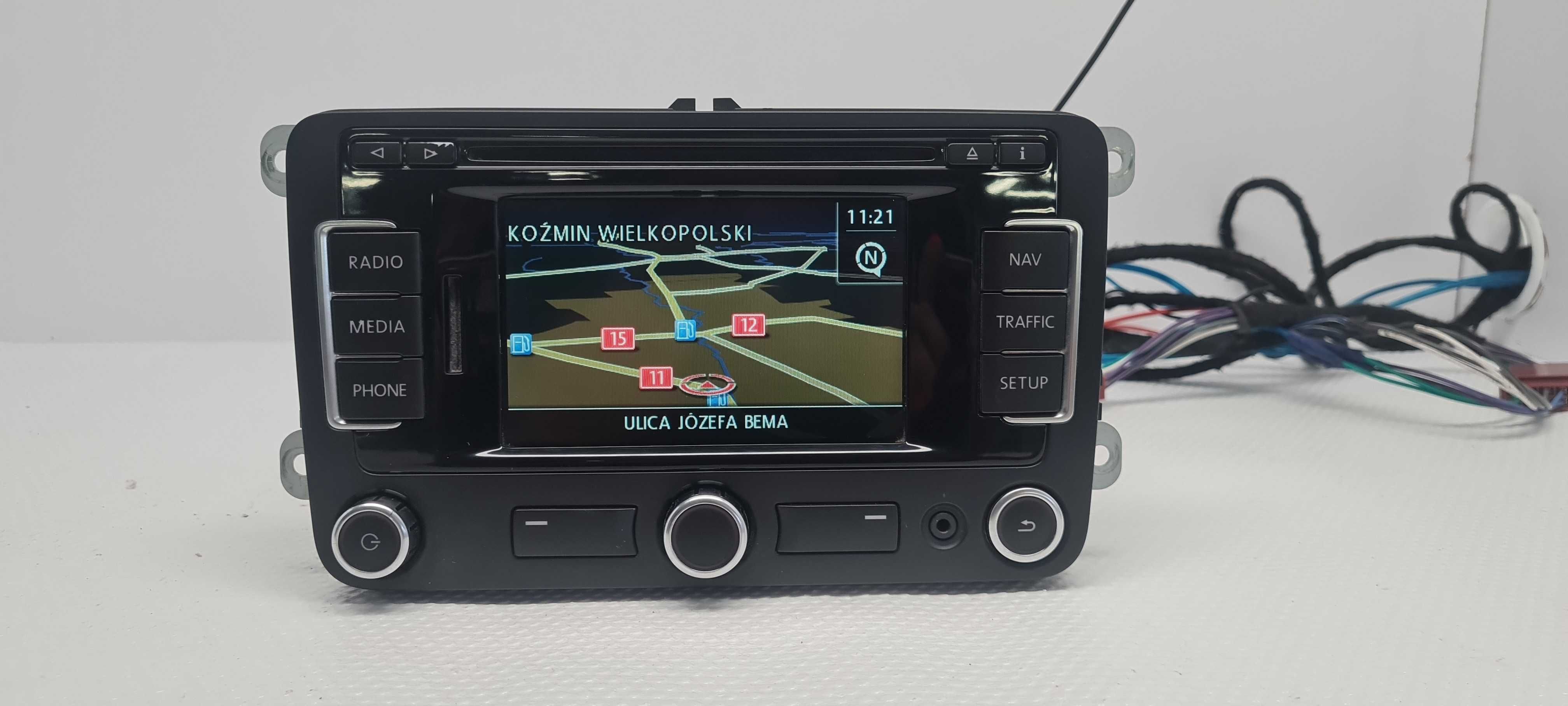 VW RNS315 Golf VI Passat B7 Radio DAB Nawi Mp3 SD AUX BT z kodem