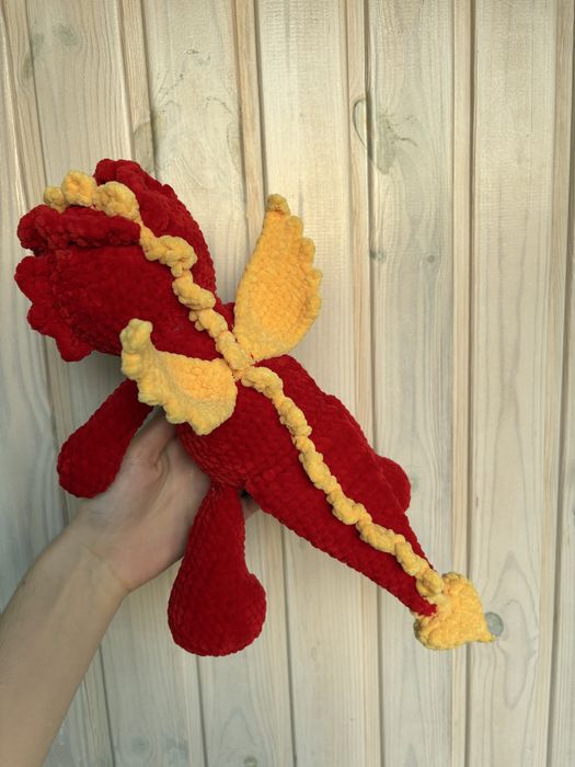 Дракон вязаний ручної роботи, вязані іграшки