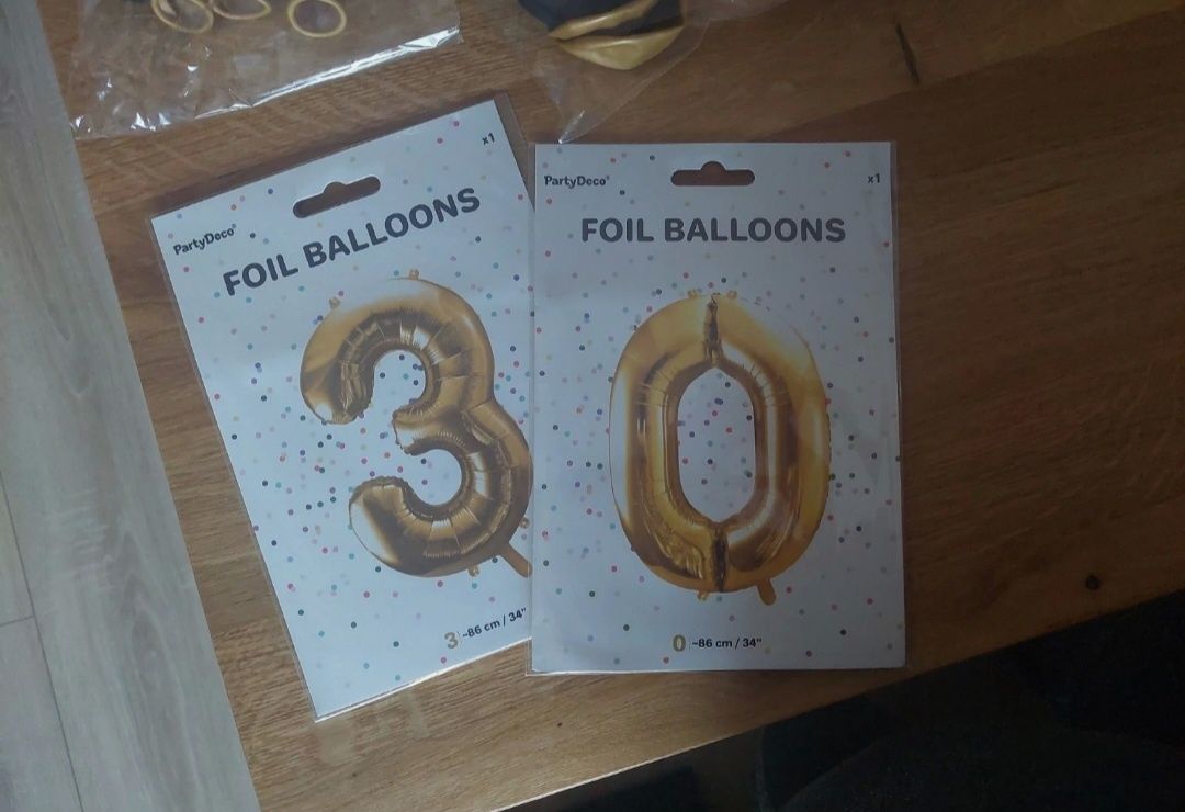 Foliowe balony cyfry 30