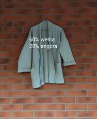 Kardigan 60% wełna, 20% angora L oversize