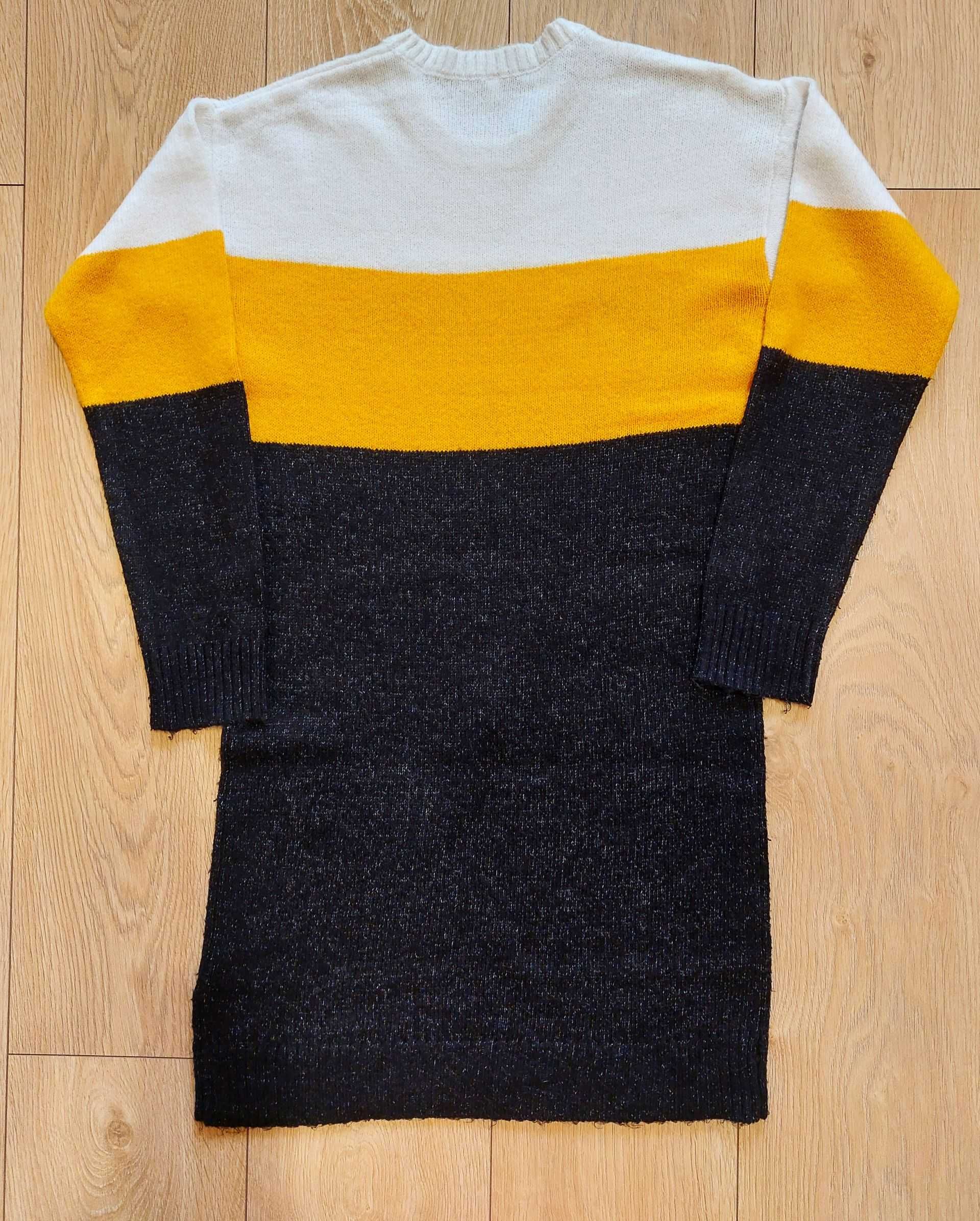 Dziewczęcy, długi sweter C&A, rozmiar 158/164 cm. Super jakość!