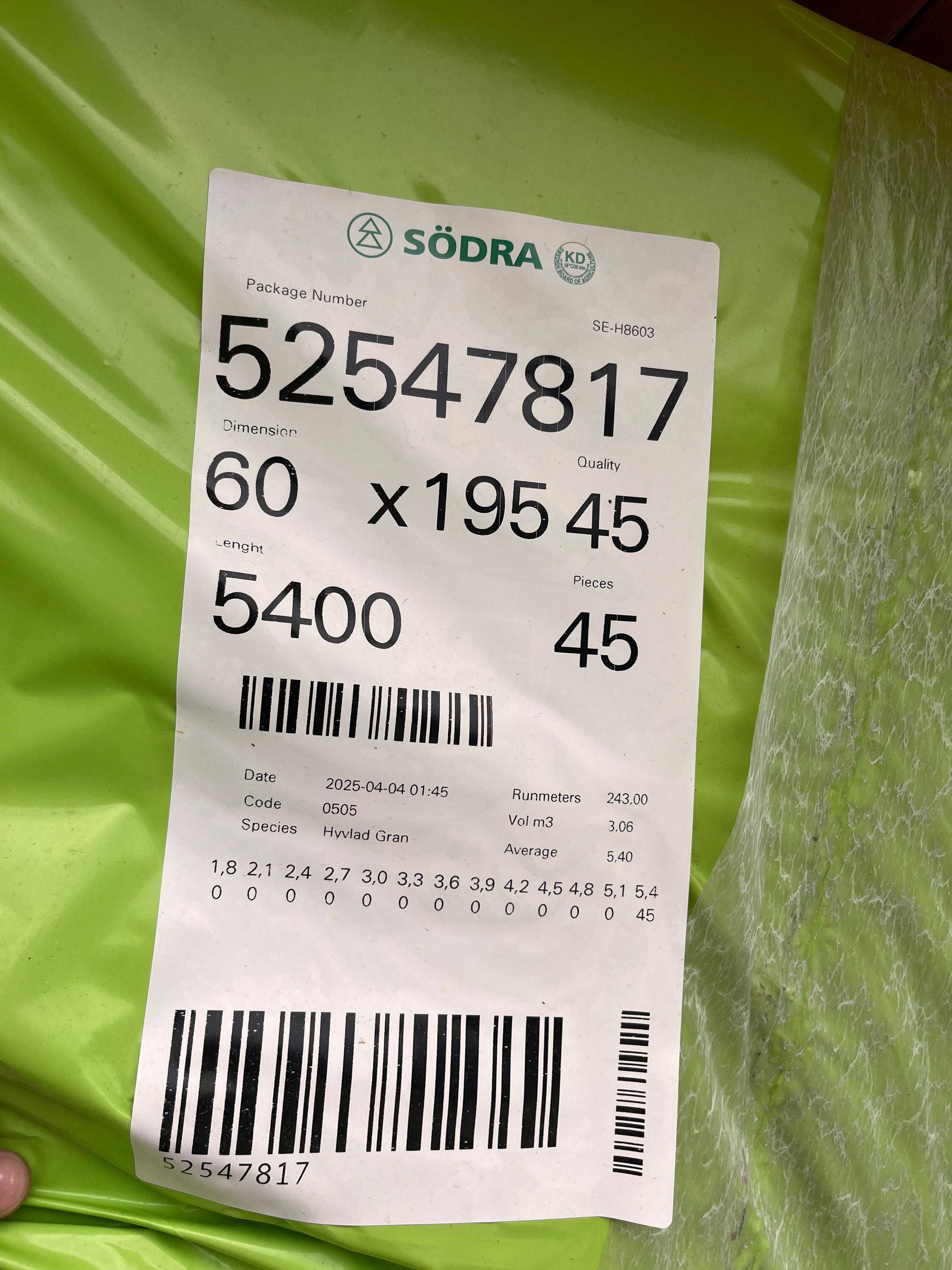 Belka kantówka 60x195mm 4,2 4,8 5,4 suszona strugana fazowana świerk
