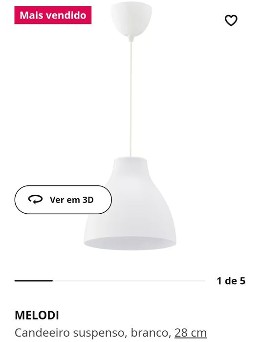 Candeeiro Suspenso IKEA Melodi