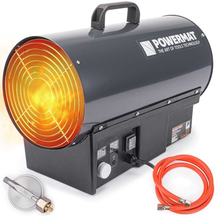 Nagrzewnica gazowa z termostatem regulacją dmuchawa piecyk 25kw LCD