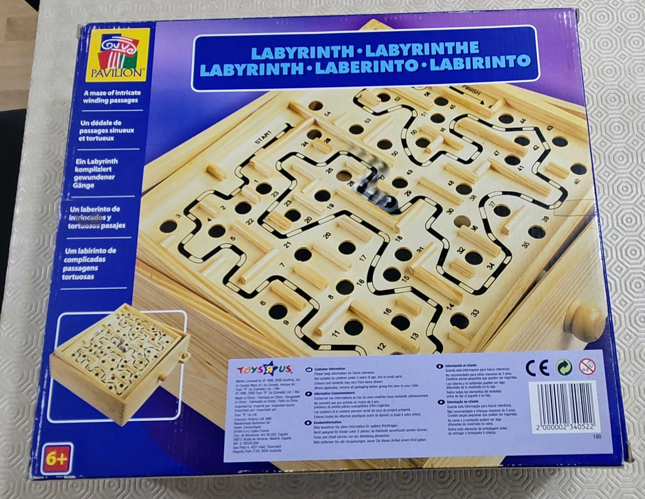 Jogo Labirinto em Madeira