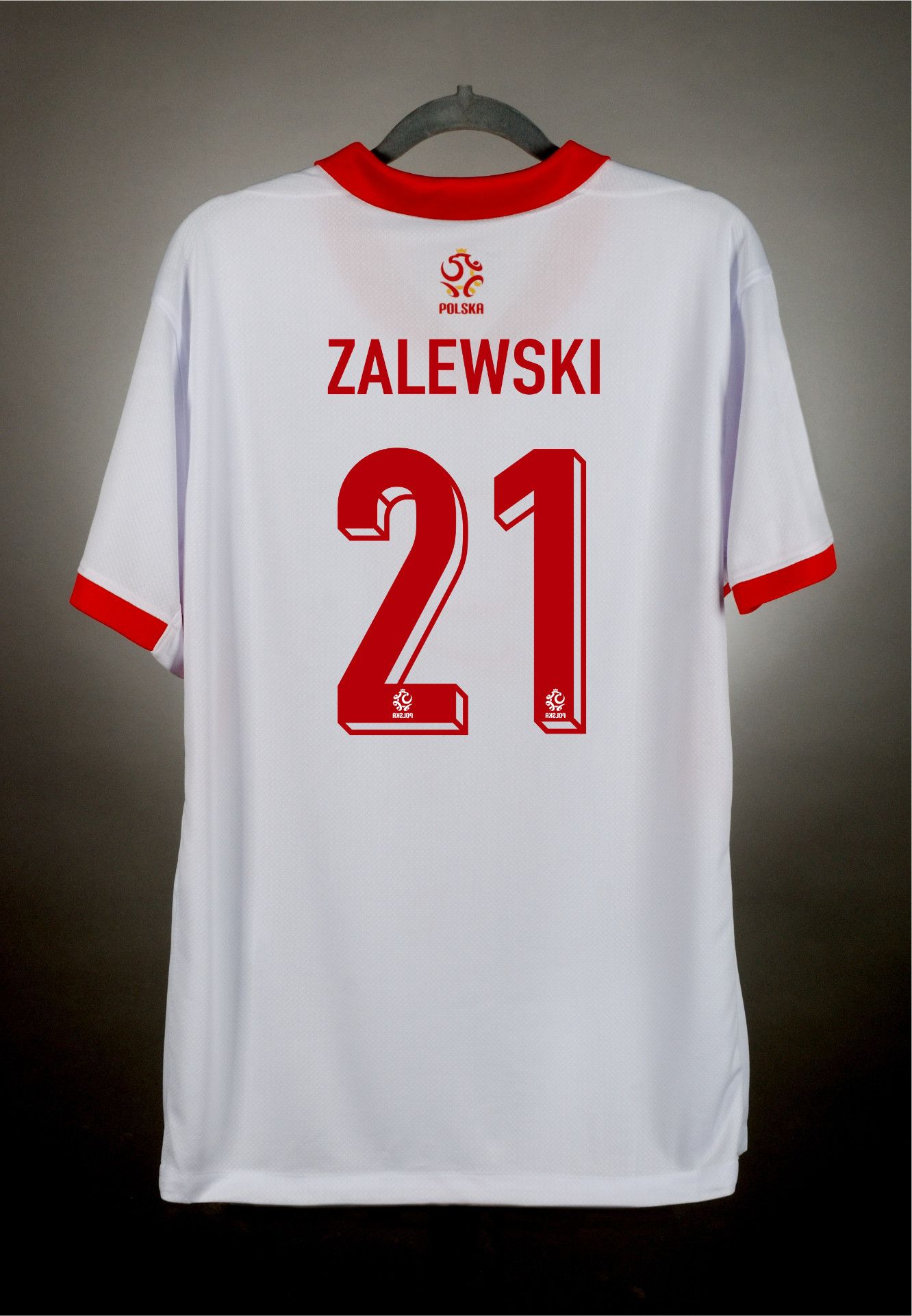 Koszulka Reprezentacji Polski 2024 LN domowa ZALEWSKI 21 4 SZTUKI 48h