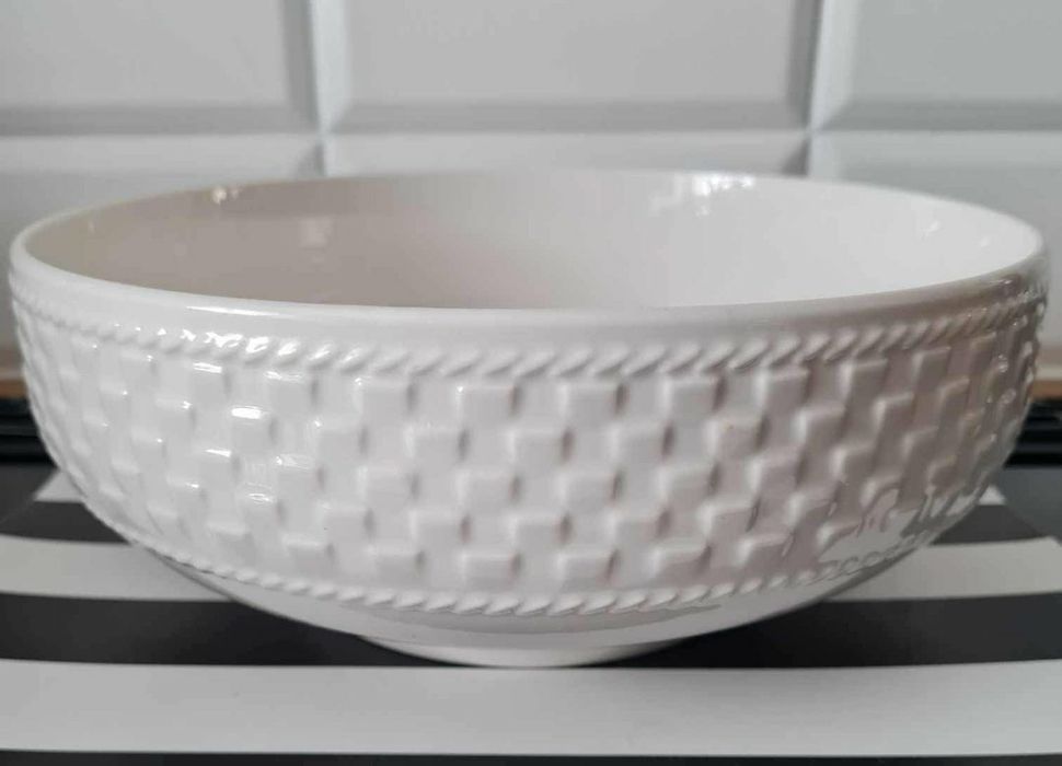 Porcelana patera półmisek misa dzbanek komplet 3 sztuki