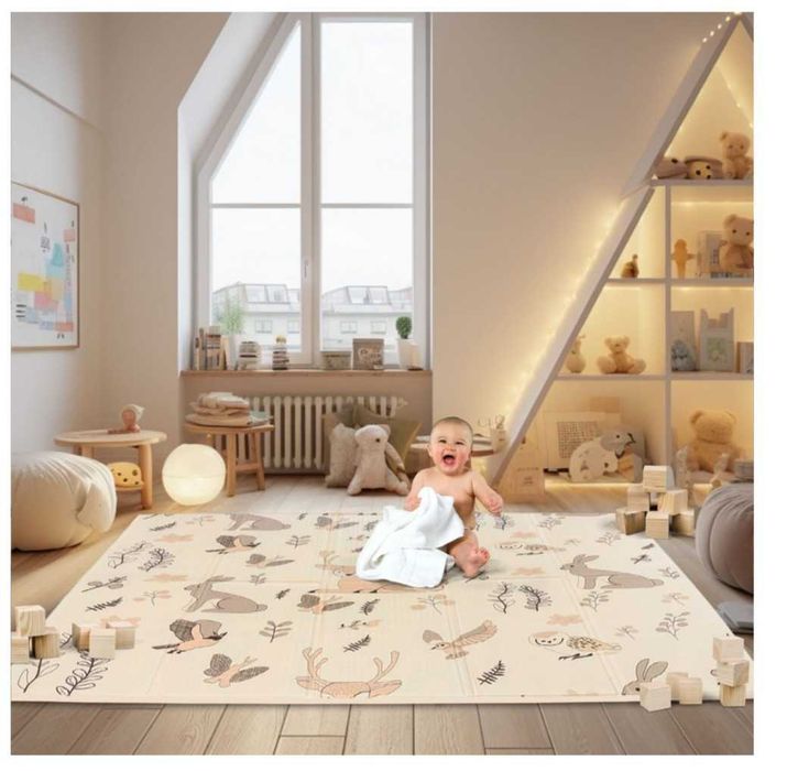 Двосторонній складний пінний килимок 180x120x1см Польща місце для ігор