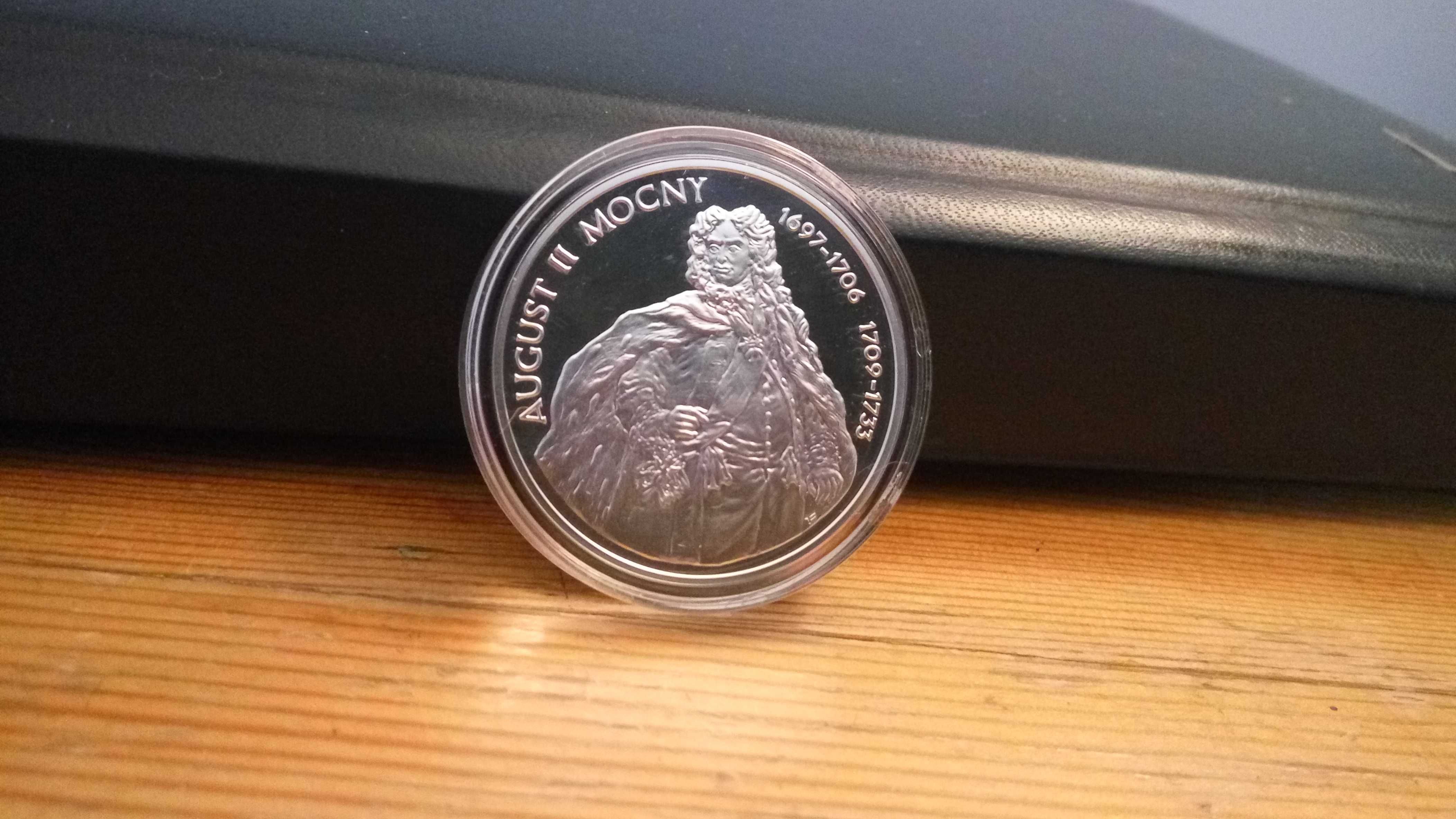 Moneta srebro, Polska 10 zł, August II Mocny postać, 2005, mennicza