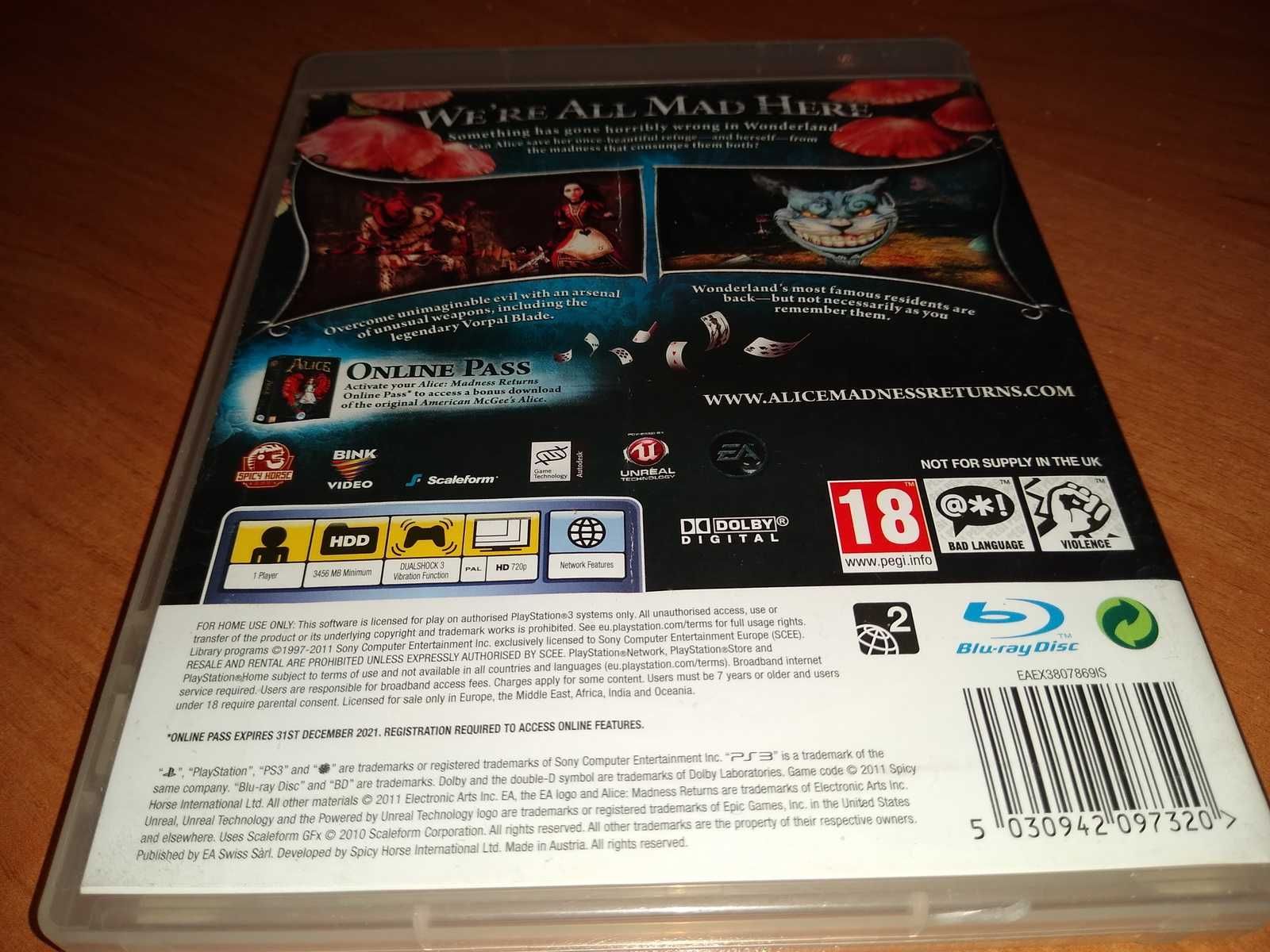 Alice Madness Returns PS3