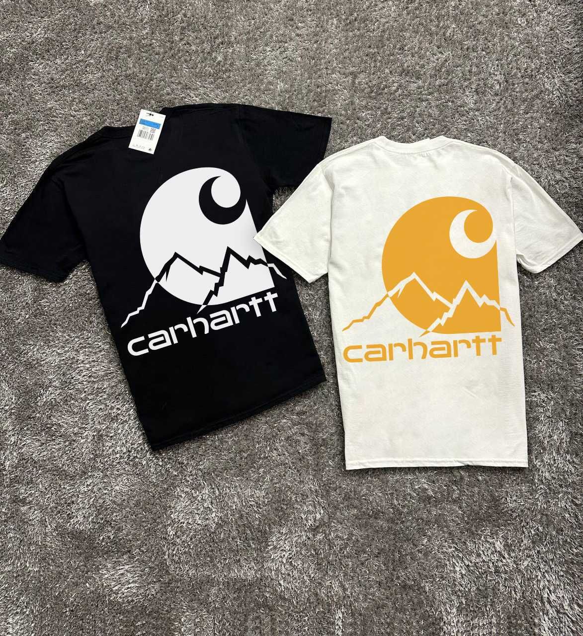 CARHARTT Футболка - Red Gradient - С М Л ХЛ - Биг Лого Принт - Кархарт