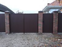 Изготовим установим ворота откатные навес забор из профнастила кровлю