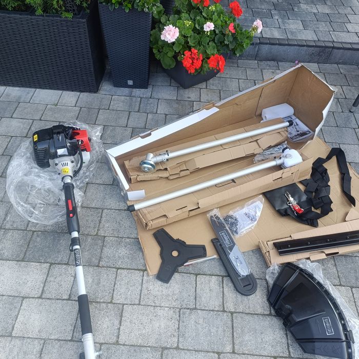 Kosa spalinowa nożyce piła Scheppach 4w1