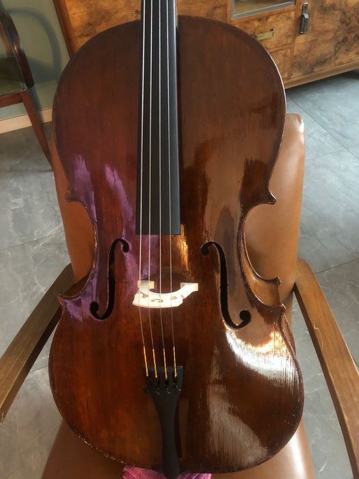 Piękna wiolonczela francuska , sygnowana , 1840r , certyfikat