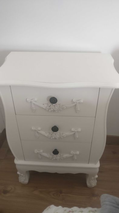 Cómoda branca de quarto 3 gavetas