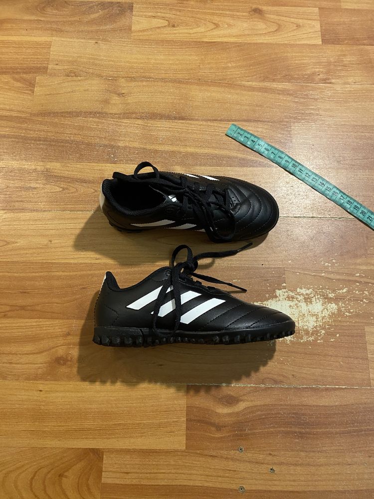 (30р 18,5см) ADIDAS Junior Goletto черные сороконожки копочки бутсы