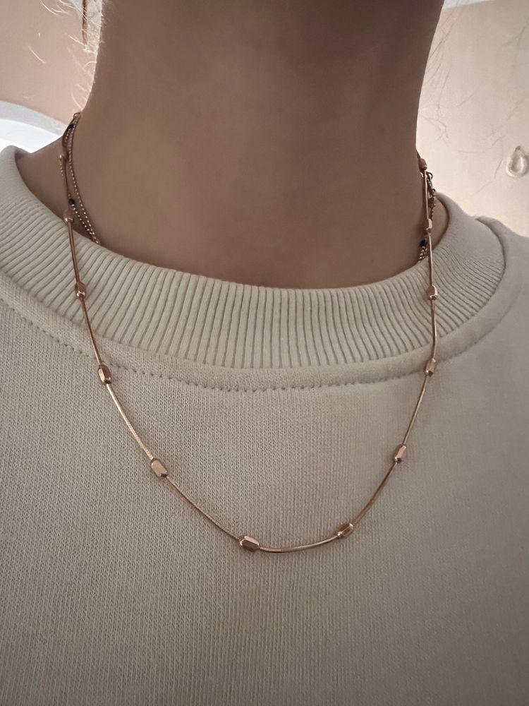 Позолоченное колье из серебра 925 проба