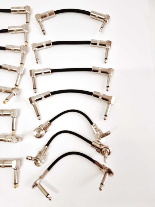 22 cabos de ligação para pedais de guitarra, baixo e sintetizadores