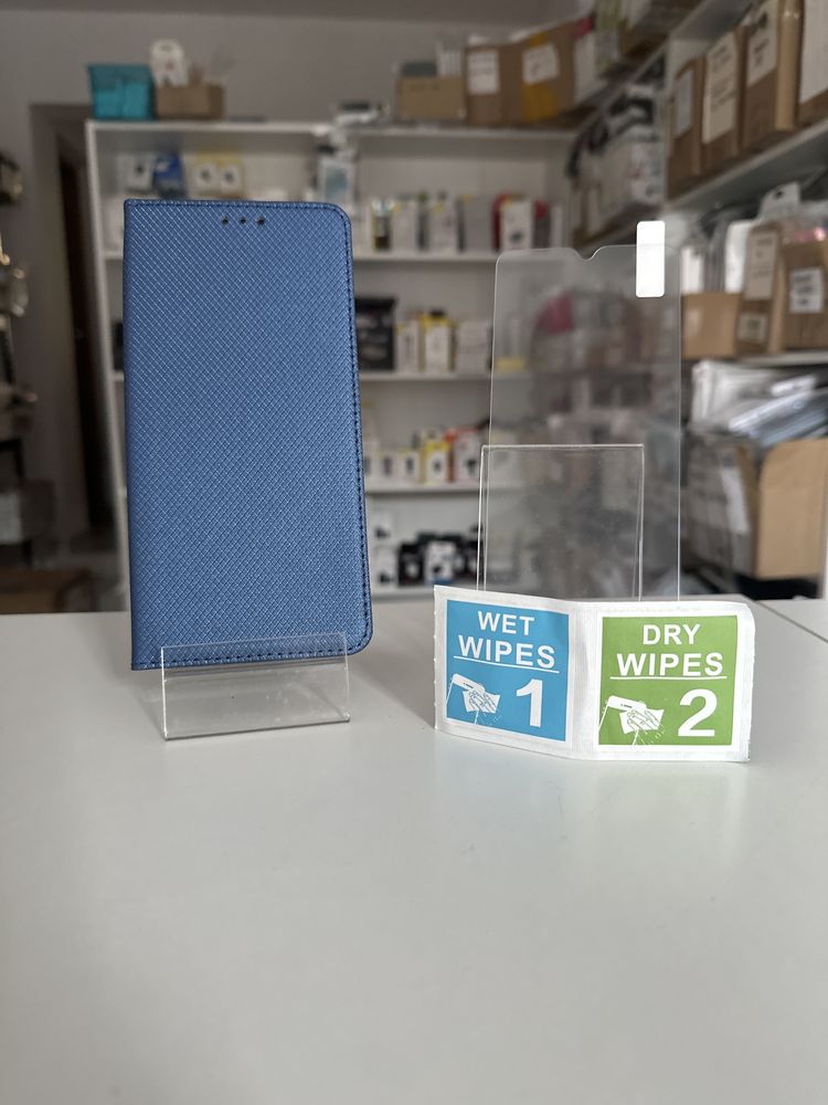 Etui zamykane + SZKŁO hartowane 9H do xiaomi redmi 9