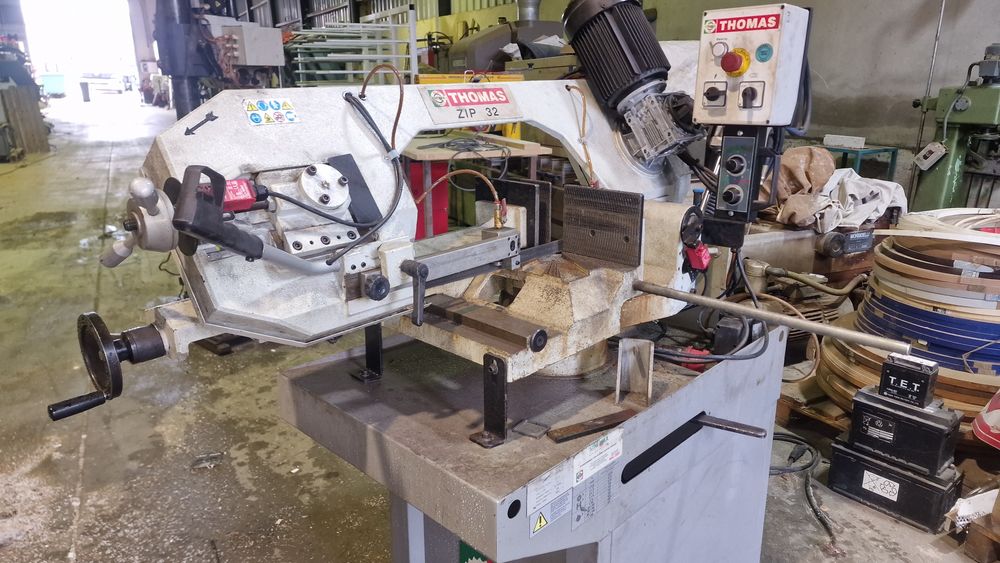 Serrote de fita thomas maquinas de serra com carril lharia metalomecan