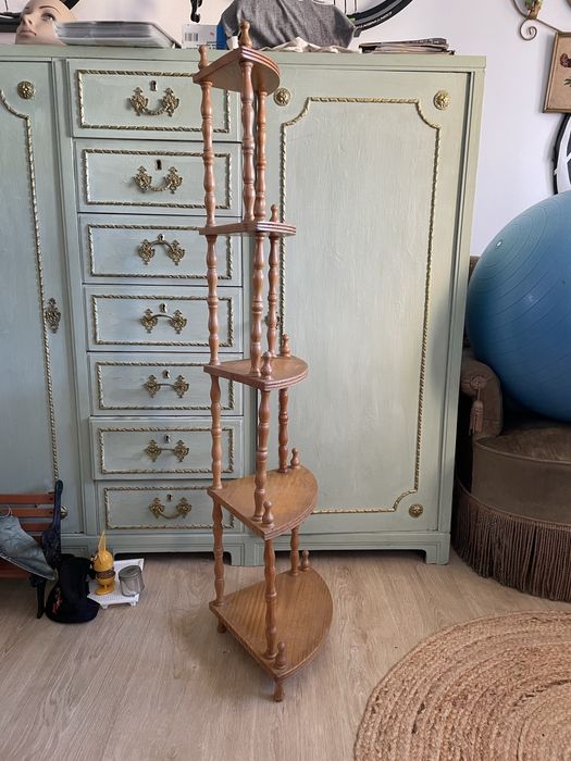 Estante canto para vasos vintage