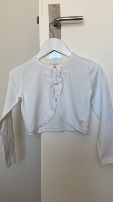 Casaco de malha bolero Lanidor branco 4 anos