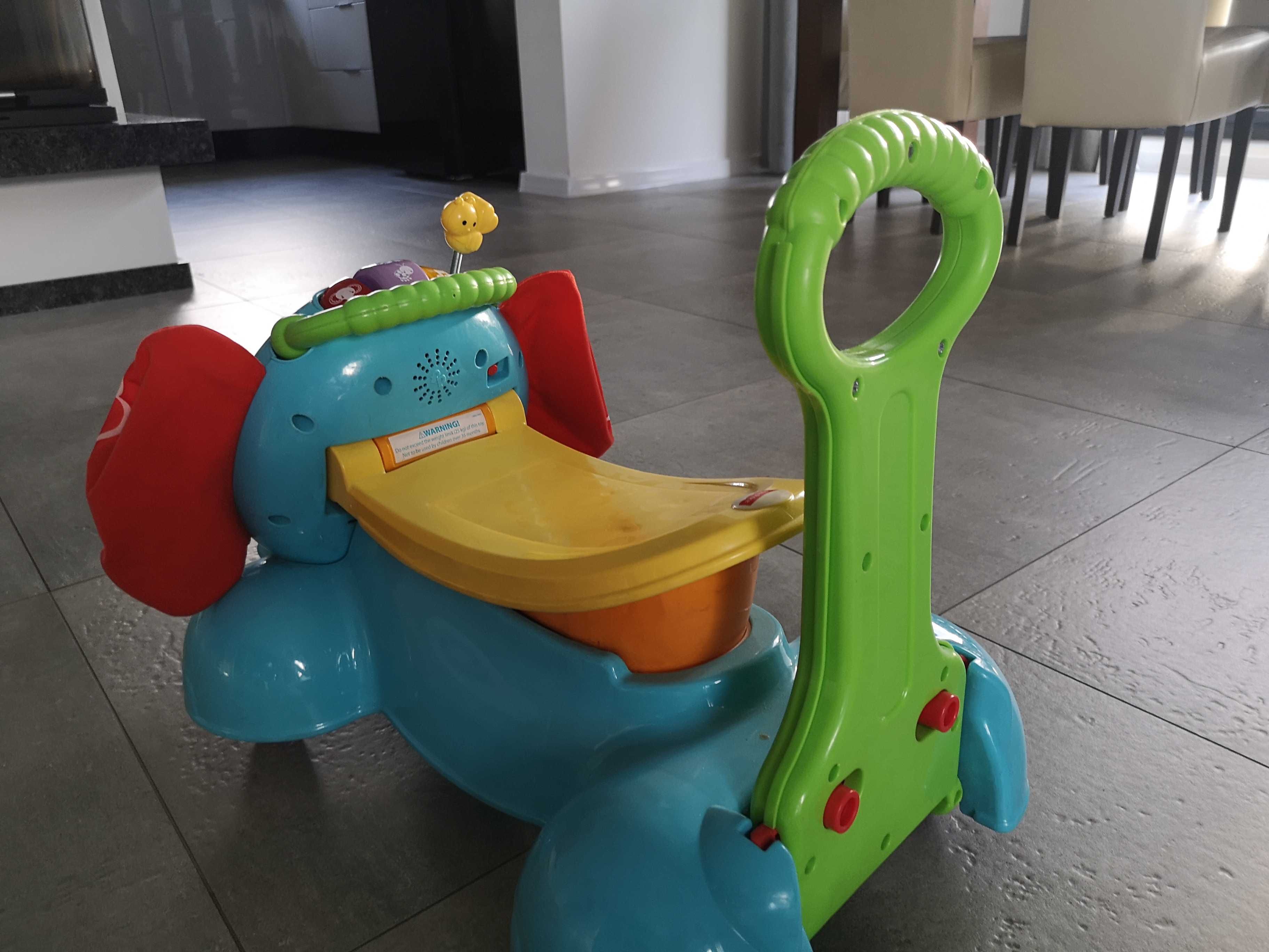 Fisher-Price Słonik-Chodzik Jeździk Skoczek 3W1