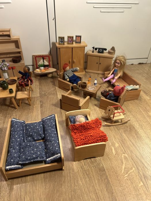 Мебель для кукольного домика. Дерево. Комплект.