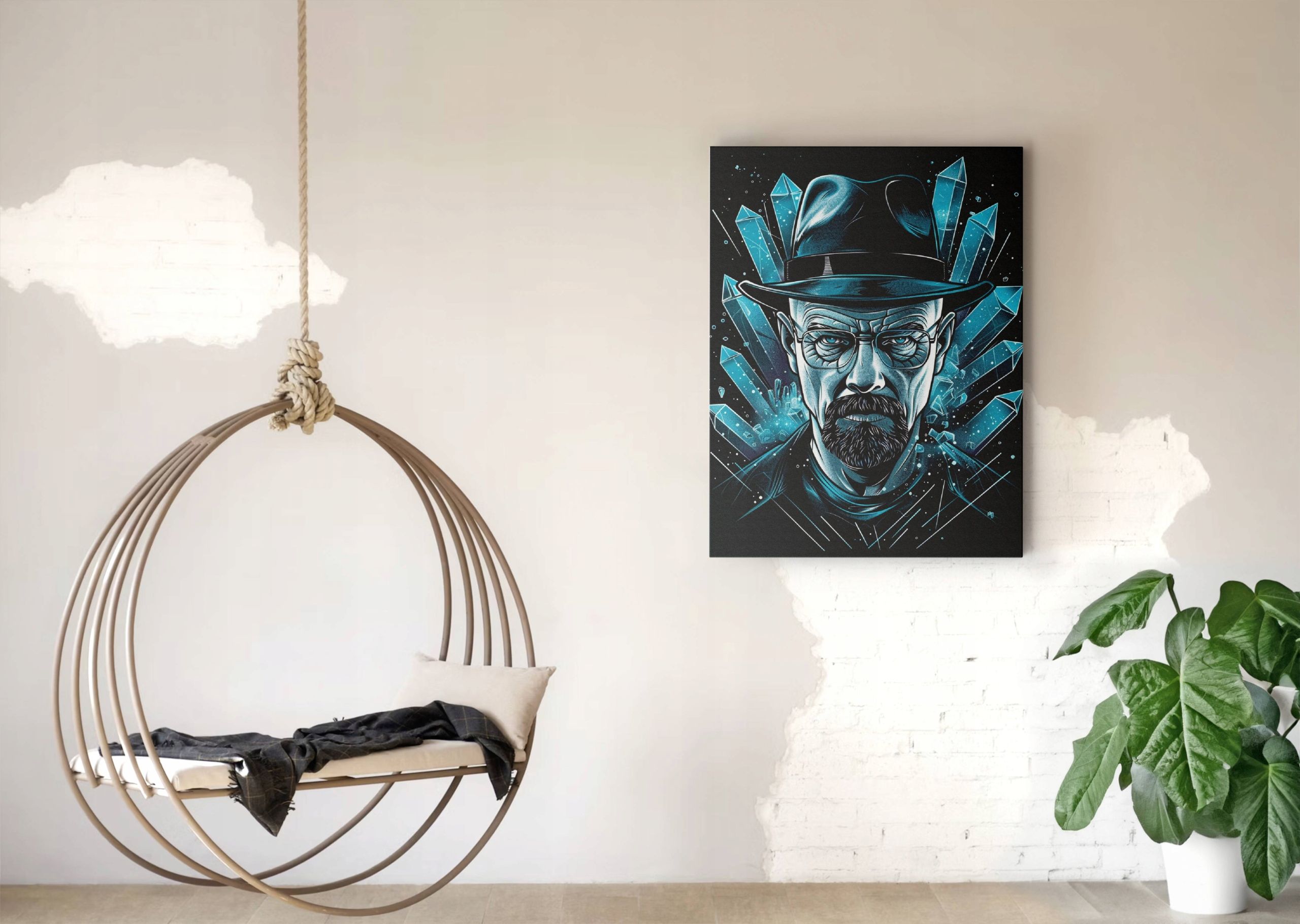 Obraz na płótnie Walter White - Mistyczny Kryształ 90x120 cm
