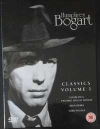Caixa de DVDs de filmes clássicos com Humphrey Bogart