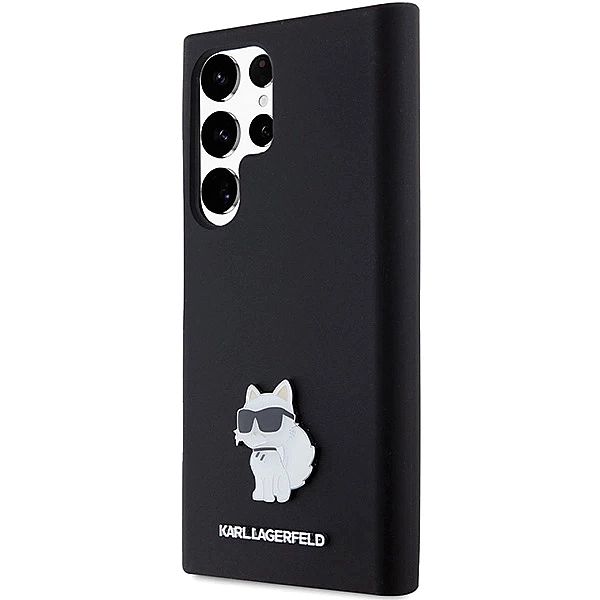 Etui Karl Lagerfeld Silicone Choupette Metal Pin na Samsung Galaxy S23