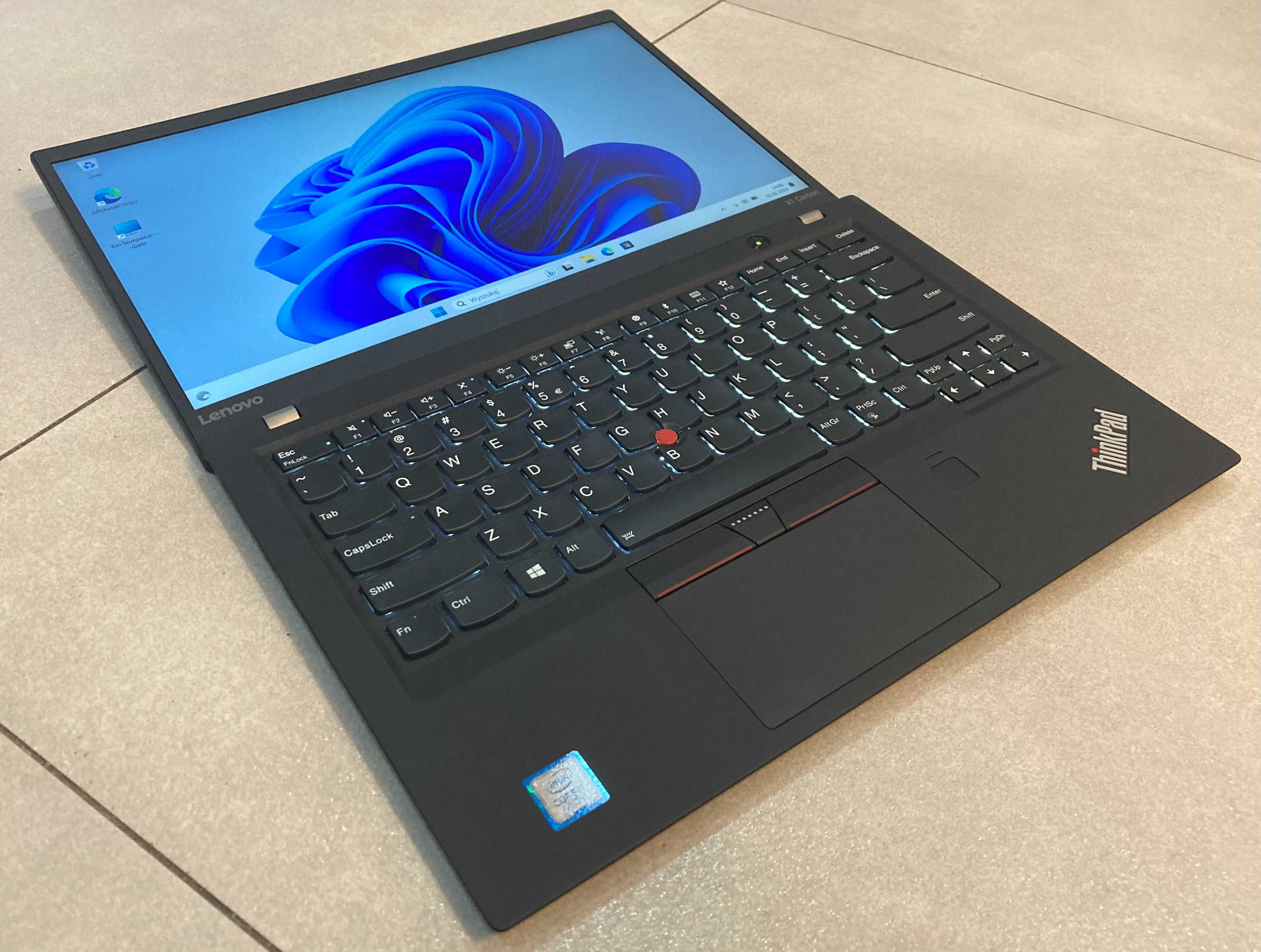 OKAZJA! Biznesowy nowoczesny LENOVO X1 Carbon Intel i7-7gen M2 SSD FHD