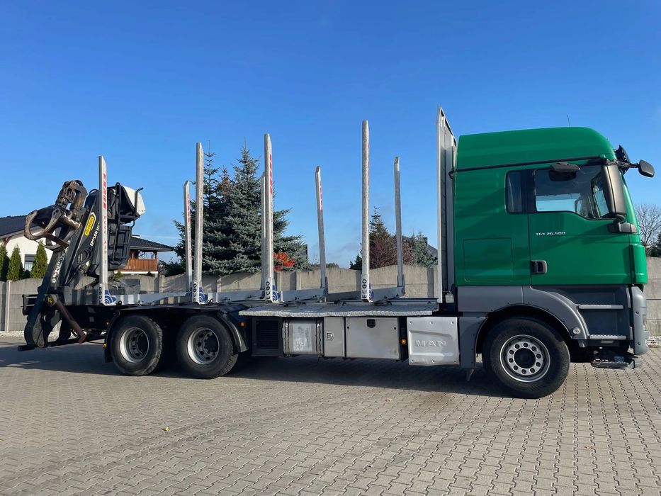 MAN TGX 26.500, 6x4, HDS EPSILOM M12Z, do transportu drewna.
