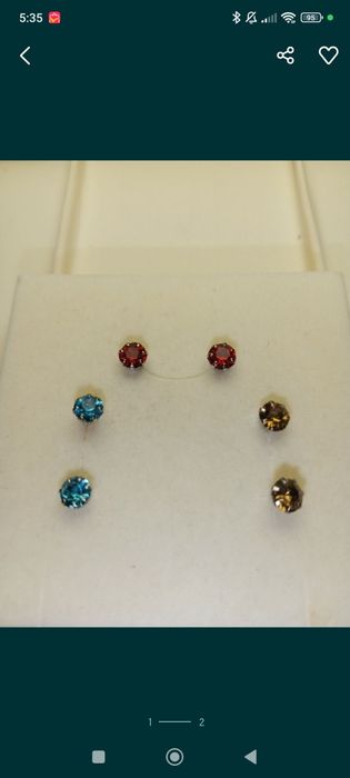 Srebrne kolczyki komplet 12 par nowe