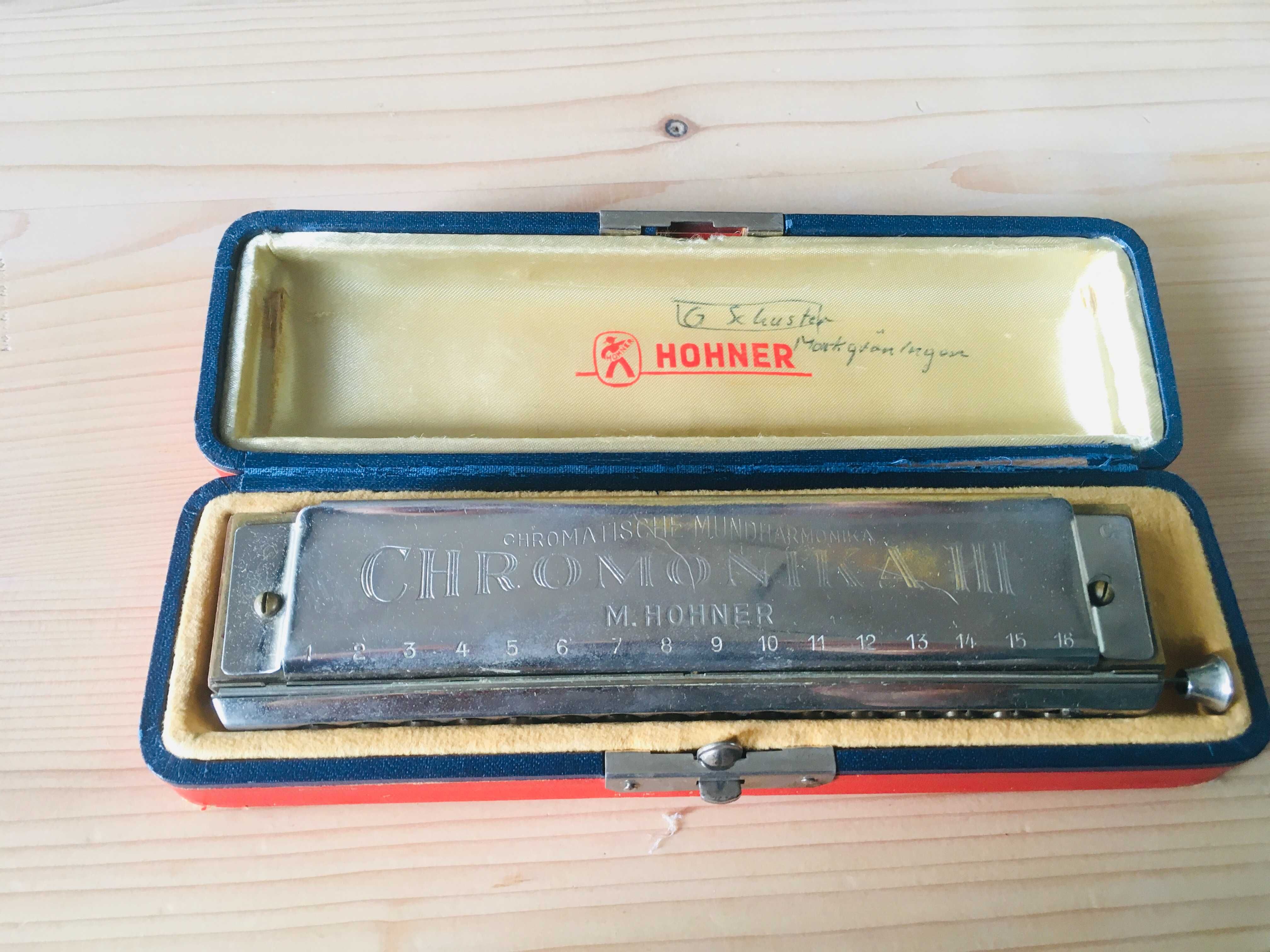 harmonijka ustna HOHNER Chromonika III stara ok 1950 roku