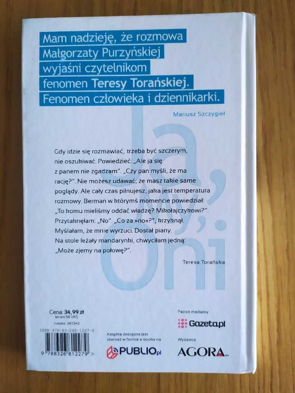Ja, my, oni - wywiad Teresa Torańska - Małgorzata Purzyńska