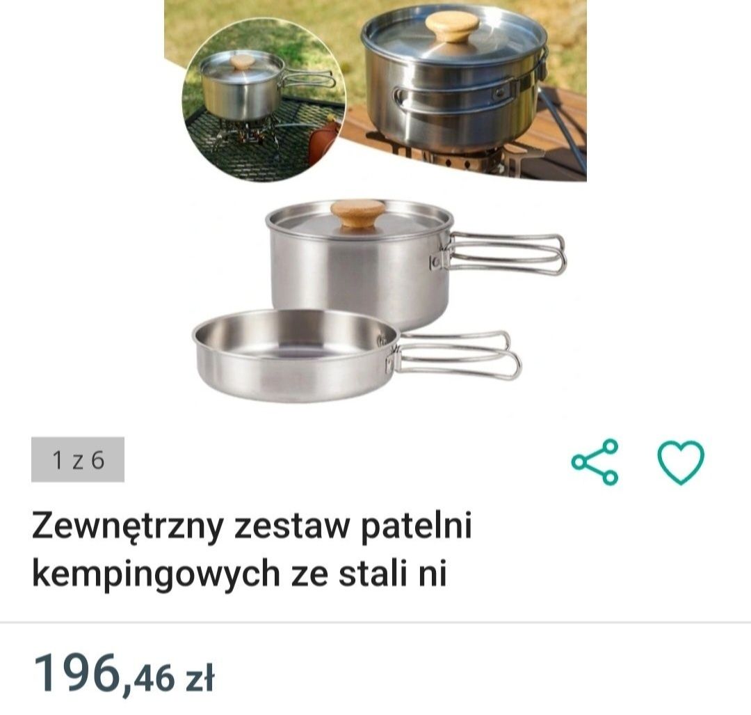 Zestaw naczyń kempingowych