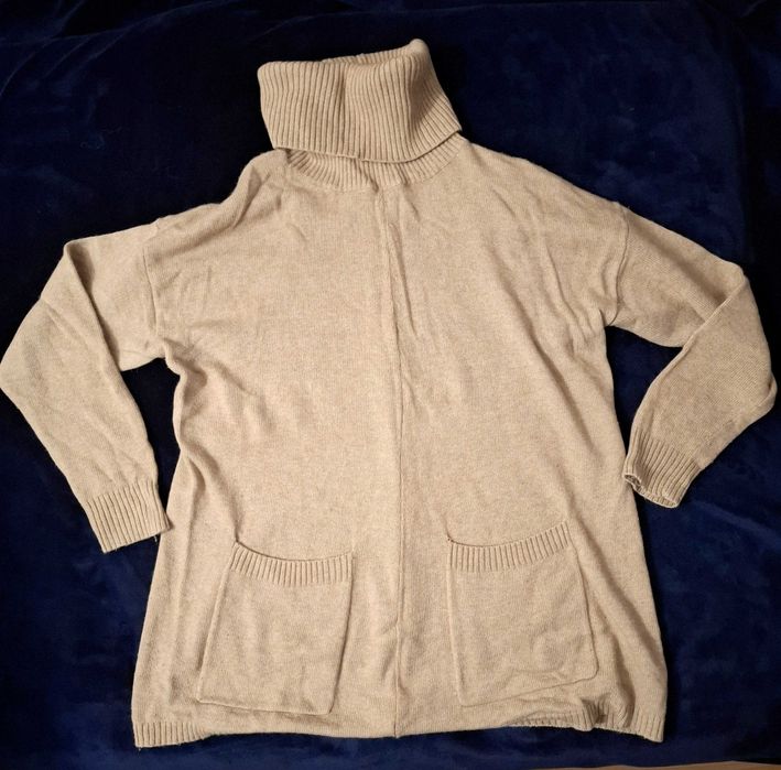 Ane Mone ciepłu sweter golf wełna kaszmir 42