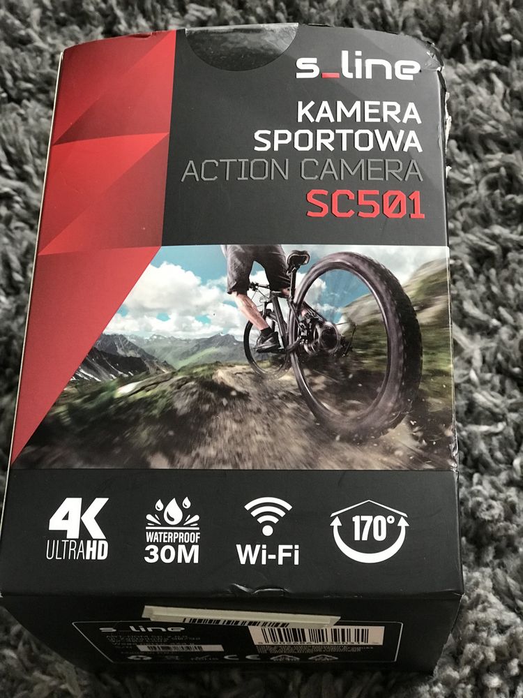 Wodoodporna kamera 4K sportowa S-LINE SC501 + dużo dodatków