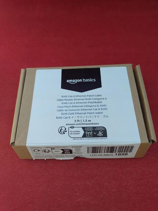 kabel sieciowy amazonbasics rj45 cat-6 1.5m czarny do internetu pc