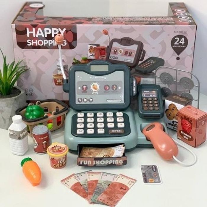 ХІТ! Касовий апарат 888 калькулятор мікрофон сканер звуки світло 24 пр