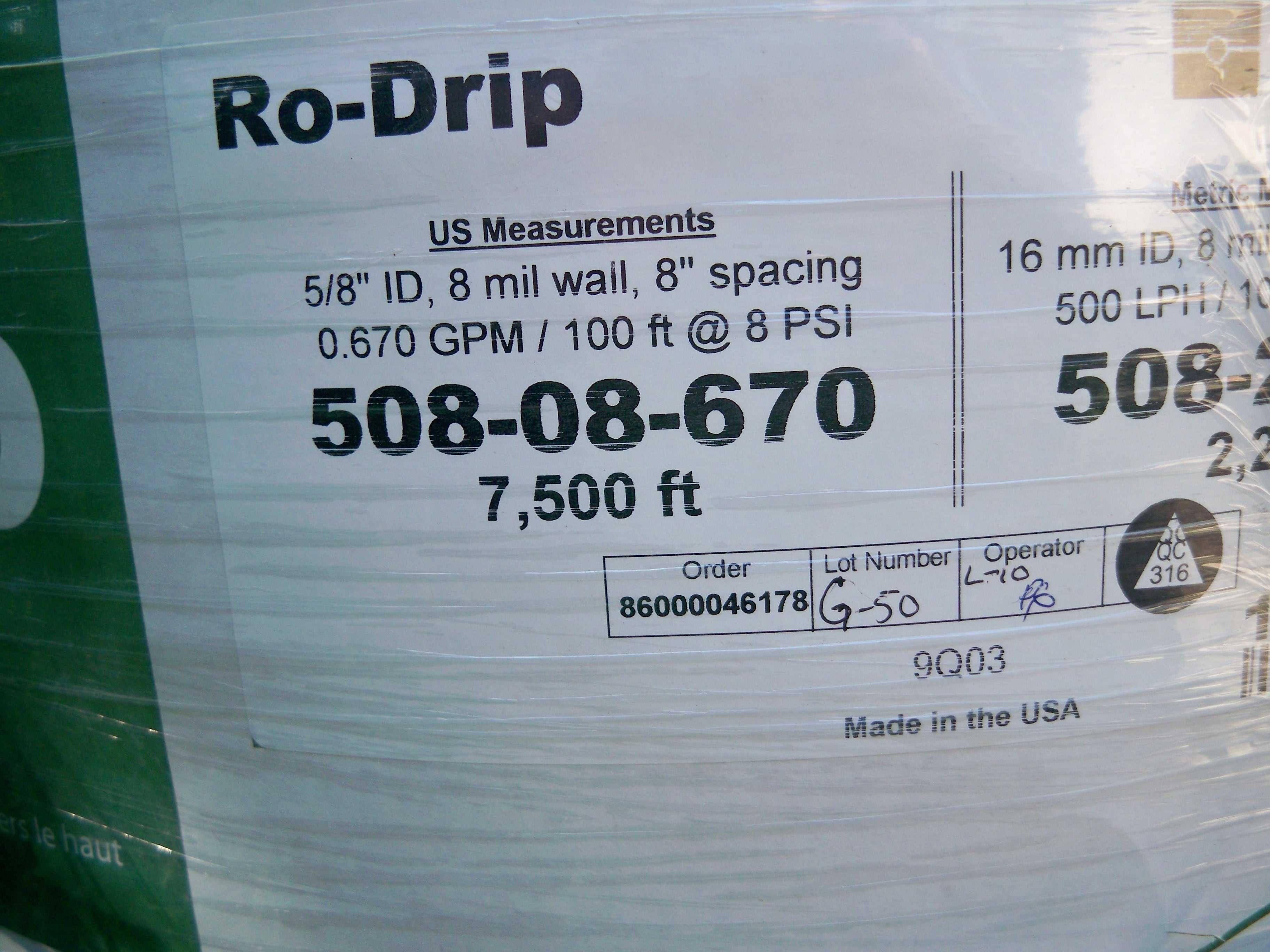 Nowa taśma kroplująca Rivulis Ro -Drip