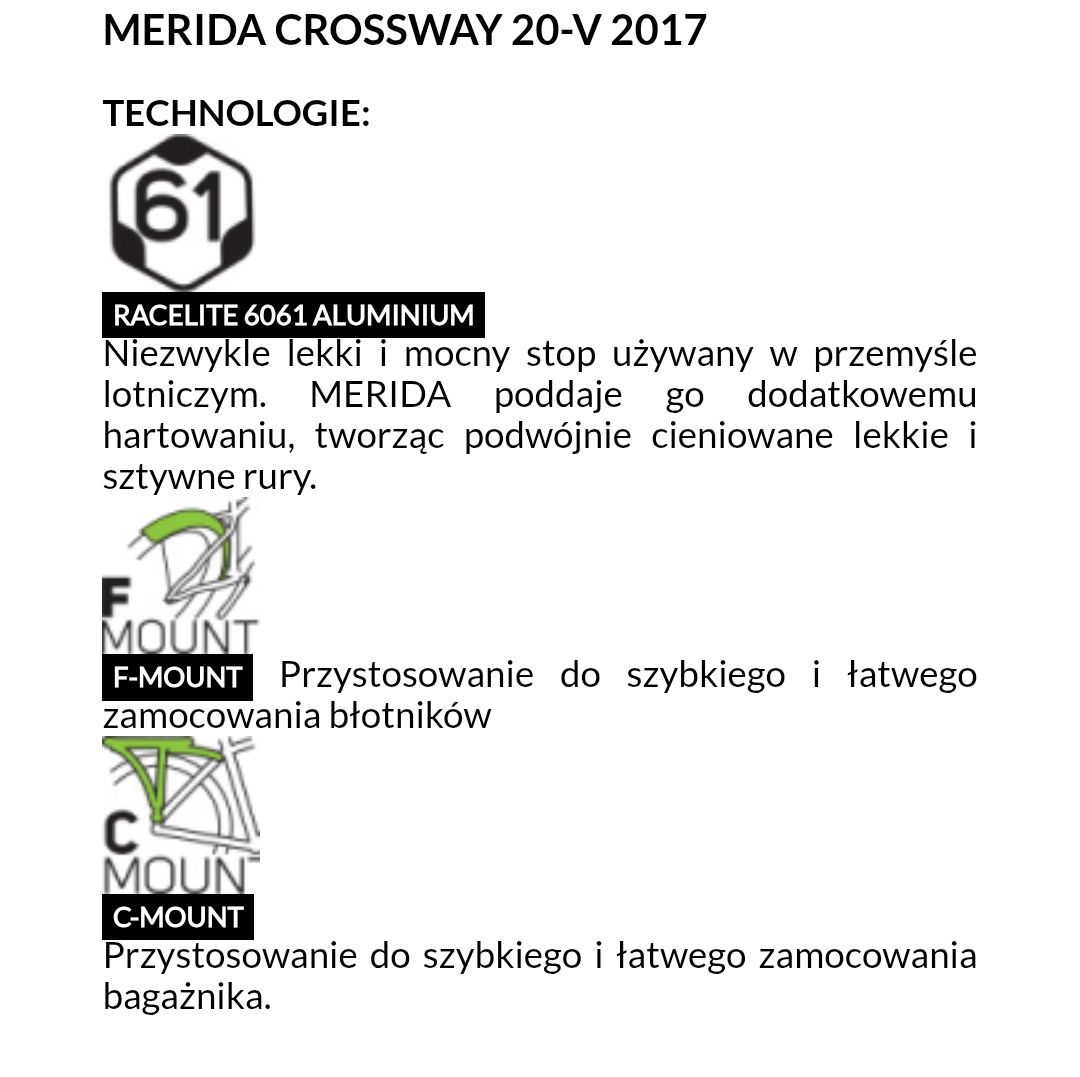 Rower Merida crossway 20-v koła 28"