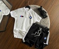 Чоловічий спортивний костюм BMW (шорти + футболка поло)