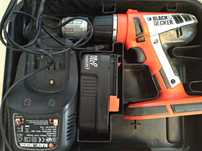 Black&Decker Bateria 18v + Carregador 18v + Aparafusadora avari