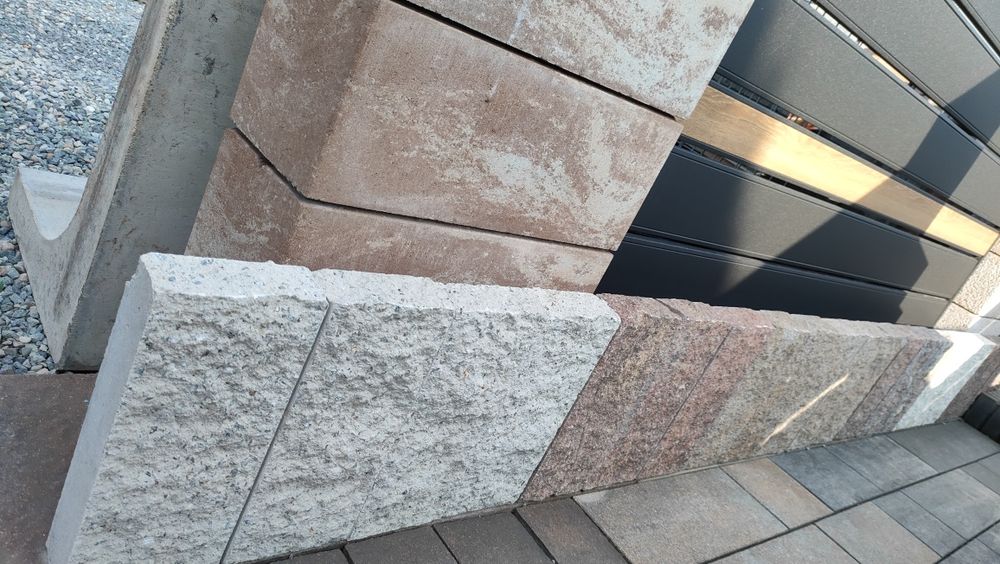 Palisada łupana Palisady łupane krawężnik brukarstwo obrzeże obrzeża